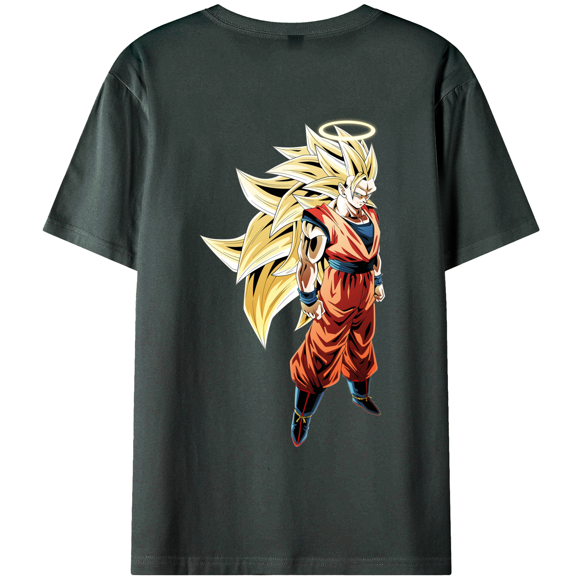 （画像用） ドラゴンボール 孫悟空（そん ごくう）Son Goku カカロット DRAGON BALL Kakarotto 綿100％ メンズ半袖Tシャツ（バックプリント） 通気性